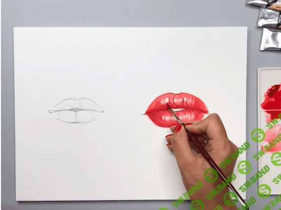 [Виктория Кагаловская] Fashion портрет с Викторией Кагаловской. Акварель (2019)