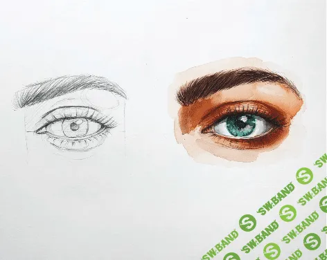 [Виктория Кагаловская] Fashion портрет с Викторией Кагаловской. Акварель (2019)