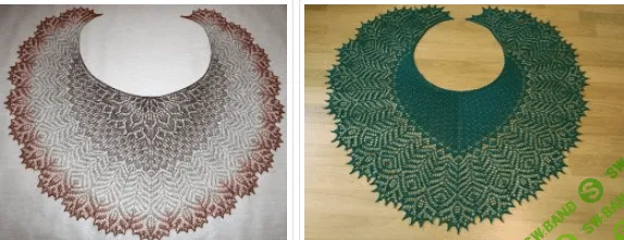 [Вязание] Ажурная шаль спицами В мире русалок [Вяжи.ру] [Mermaid Lair]