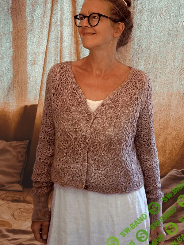 [Вязание] Ажурный кардиган спицами Dried Roses [Вяжи.ру] [Elenor Mortensen]