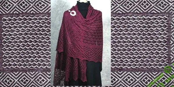 [Вязание] Ажурный палантин Field of Feathers [Вяжи.ру] [Дороти Сименс]