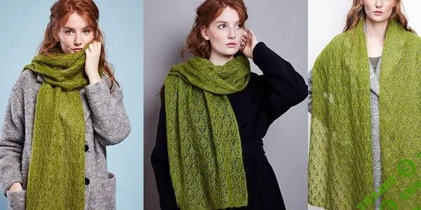 [Вязание] Ажурный палантин спицами [Вяжи.ру] [Lamana]