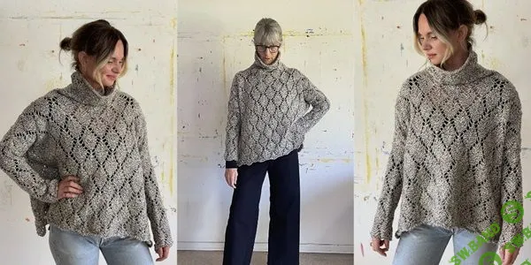 [Вязание] Ажурный пуловер Box of Leaves [Вяжи.ру] [Susannah Lewis-O'Dea]