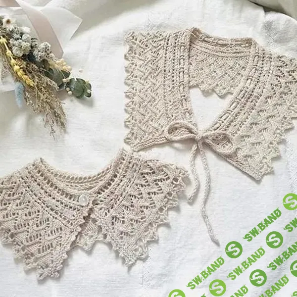 [Вязание] Ажурный воротничок спицами Shamrock collar [Вяжи.ру] [wooco]