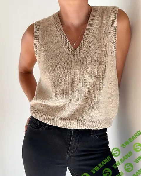 [Вязание] Базовый летний топ Ria Shirt V-Neck [Вяжи.ру] [Caidree]