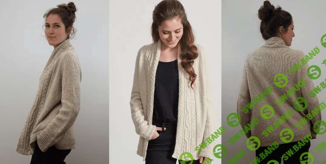 [Вязание] Бесшовный кардиган сверху Joel [Вяжи.ру] [Regina Moessmer]