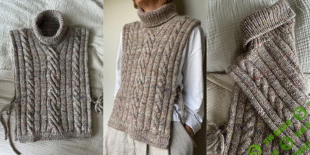 [Вязание] Безрукавка с воротом Twist Loop Collar [Вяжи.ру] [Otherloops]
