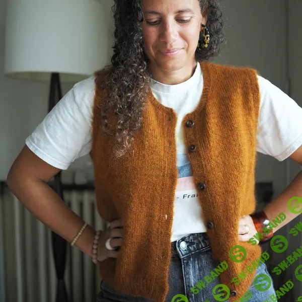 [Вязание] Cezanne — вязаный жилет или кардиган без рукавов [Вяжи.ру] [Emilie Luis]