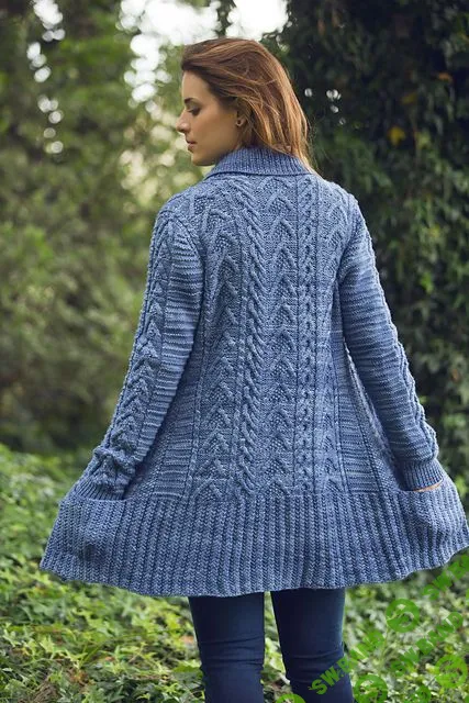 [Вязание] Длинный кардиган спицами Citadel с шалевым воротником [Вяжи.ру] [Joji Locatelli]