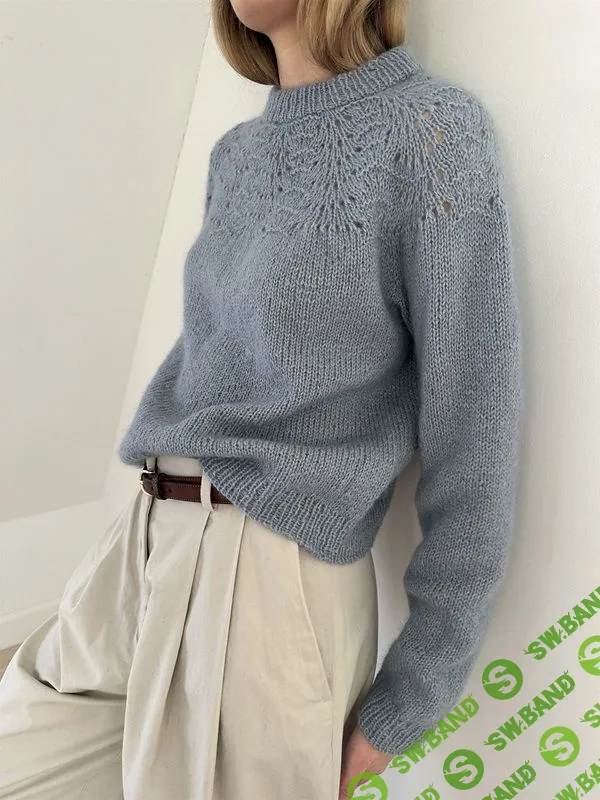 [Вязание] Джемпер с ажурной кокеткой Peacock Solo [Вяжи.ру] [Lene Holme Samsøe]