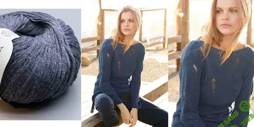 [Вязание] Джемпер с дырками Solo Lino [Вяжи.ру]