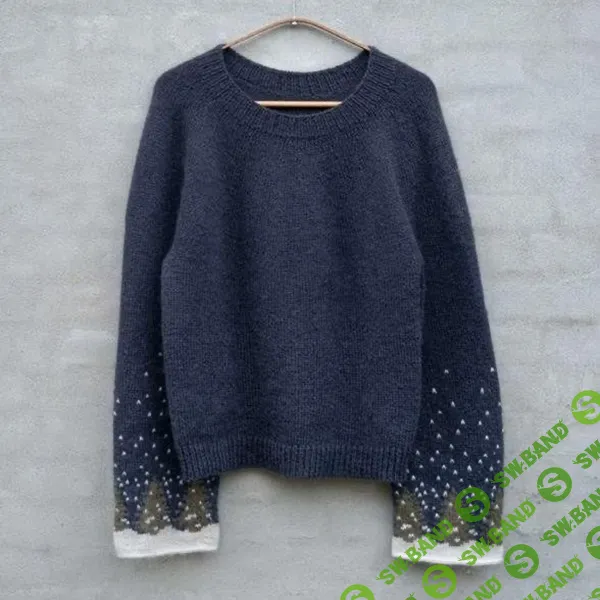 [Вязание] Джемпер с позитивным рождественским жаккардом спицами Snow [Вяжи.ру] [Pernille Larsen]