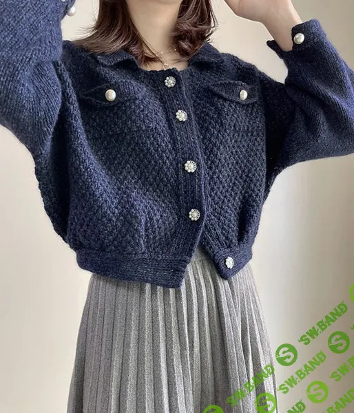 [Вязание] Джинсовый вязаный кардиган Starry Night [Вяжи.ру]