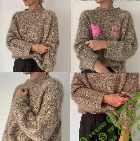 [Вязание] Элегантный свитер-оверсайз Rosmond, вязаный спицами сверху [Вяжи.ру] [Cheryl Mokhtari]