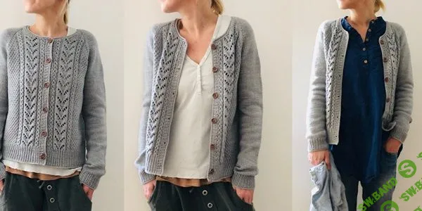 [Вязание] Кардиган на пуговицах Mariechen [Вяжи.ру] [Изабель Крамер]