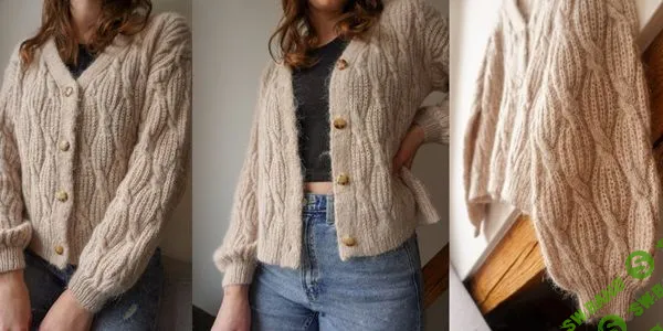 [Вязание] Кардиган резинкой с косами Minou [Вяжи.ру] [Luisa Rehkopf]