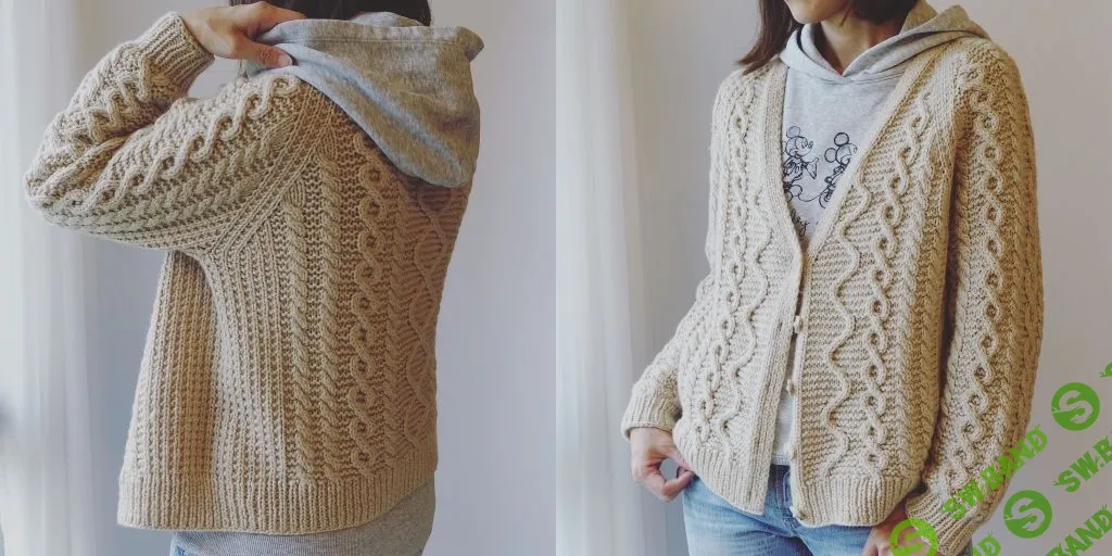 [Вязание] Кардиган с косами Cabled [Вяжи.ру] [Ирен Лин]