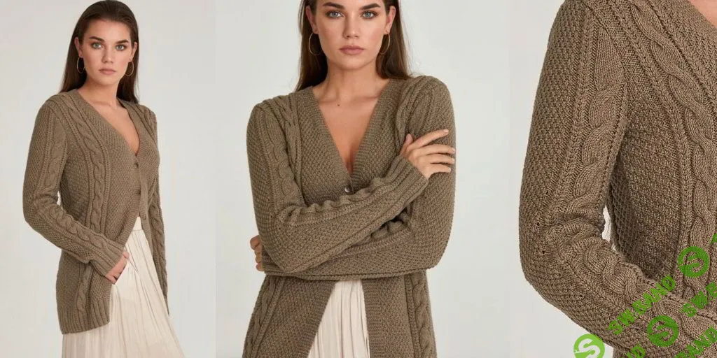 [Вязание] Кардиган с косами Hessian [Вяжи.ру] [Ким Харгривз]