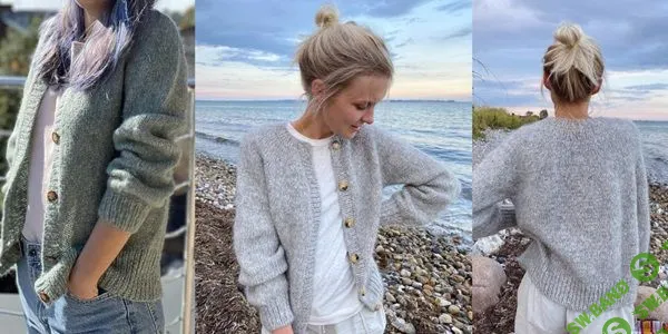 [Вязание] Кардиган с круглой кокеткой Novice [Вяжи.ру] [PetiteKnit]