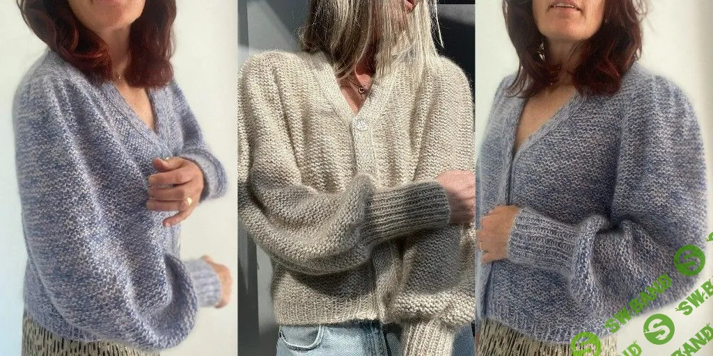 [Вязание] Кардиган с пышными рукавами Puff Your Vibe Cardi [Вяжи.ру] [Katrine Hannibal at Önling]