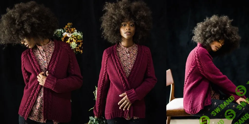 [Вязание] Кардиган с расходящимися косами Nonesuch [Вяжи.ру] [Вероник Авери]