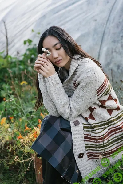 [Вязание] Кардиган с жаккардом из твидовой пряжи Akwa Miri [Вяжи.ру]