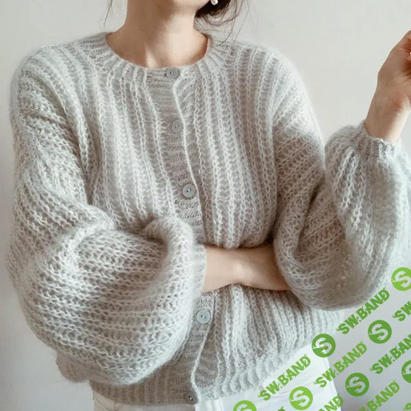 [Вязание] Кардиган вязаный спицами патентной резинкой Tove [Вяжи.ру]