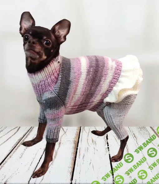 [Вязание] Комбинезон для собак-девочек с юбочками [Татьяна Кучерова]