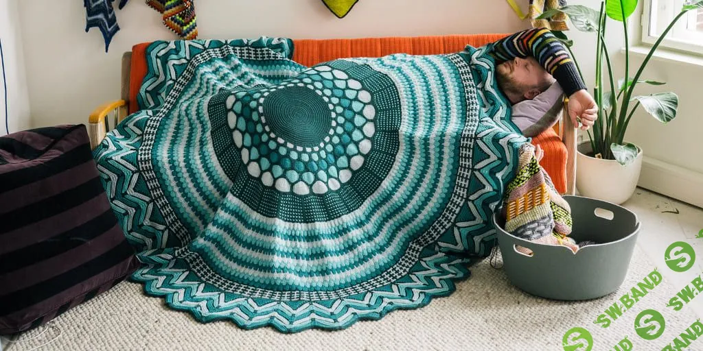 [Вязание] Круглый плед спицами Slipstravaganza [Вяжи.ру] [Stephen West]