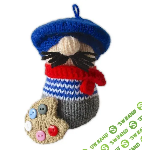 [Вязание] Кукла-график «Анри-художник» из Парижа [Amanda Berry]