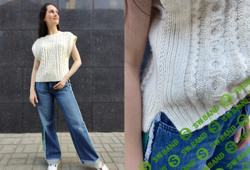 [Вязание] Квадратный жилет [Виктория Морозова]