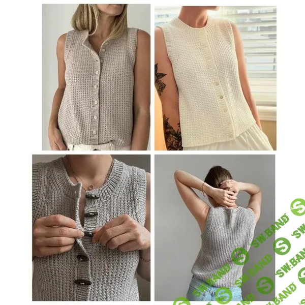 [Вязание] Летний топ на пуговицах Manhattan [Вяжи.ру] [Cheryl Mokhtari]