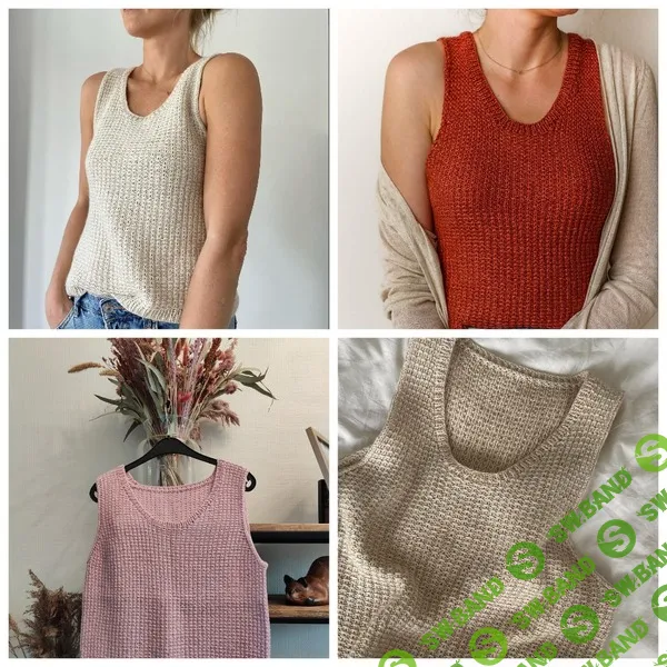 [Вязание] Летний топ спицами текстурным узором Cabana [вяжи.ру] [Cheryl Mokhtari]