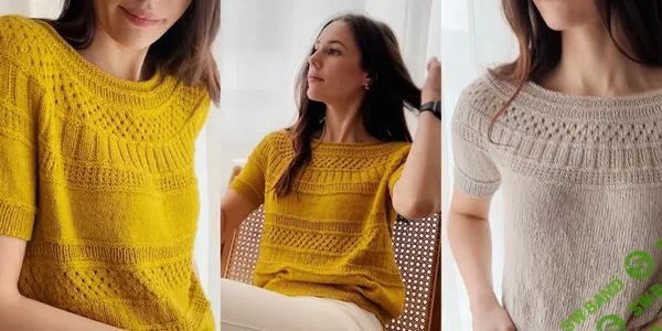 [Вязание] Летний топ связанный сверху Knus Light [Вяжи.ру] [Elsebeth Judith]