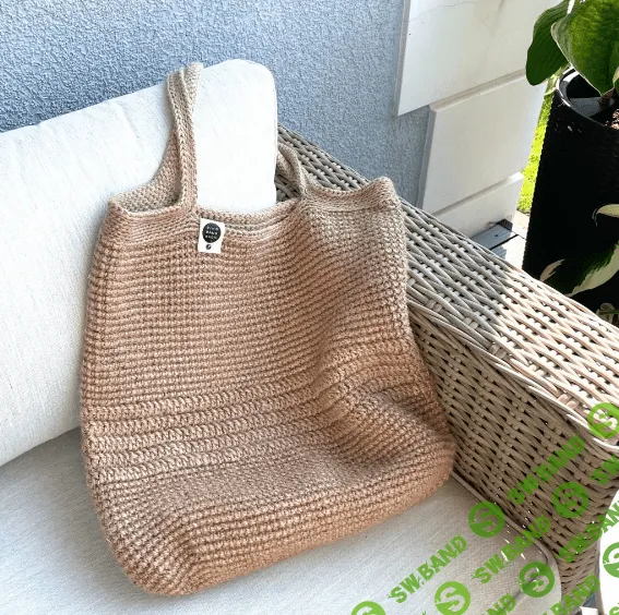 [Вязание] Мастер-класс по вязанию сумки из джута или шнура "Море" [Bingbangbags]