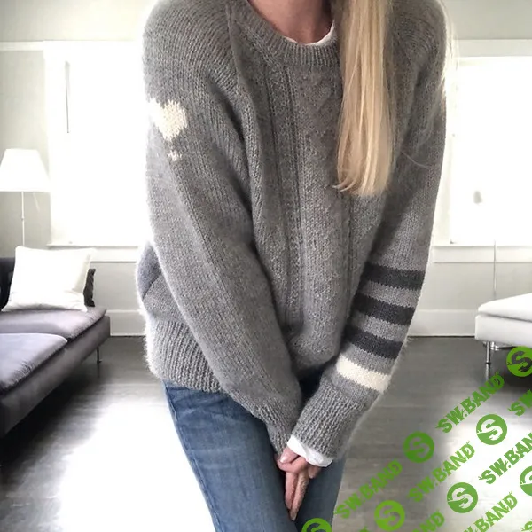 [Вязание] Мягкий и уютный свитер оверсайз спицами Striped Love to ski [Вяжи.ру]