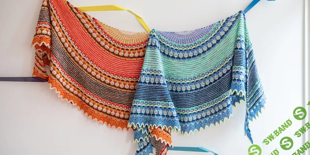 [Вязание] Многоцветная шаль Aurora Cabin [Вяжи.ру] [Stephen West]