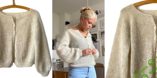 [Вязание] Мохеровый кардиган реглан сверху [Вяжи.ру]