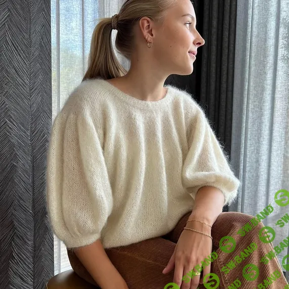 [Вязание] Мохеровый пуловер-блуза спицами Fluffy Me Blouse [Вяжи.ру]