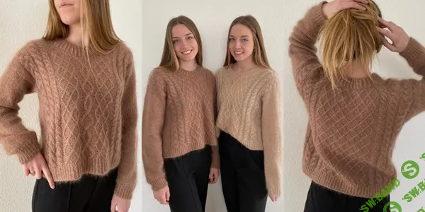 [Вязание] Мохеровый пуловер с косами Swirl Sweater [Вяжи.ру] [TwinKnits]