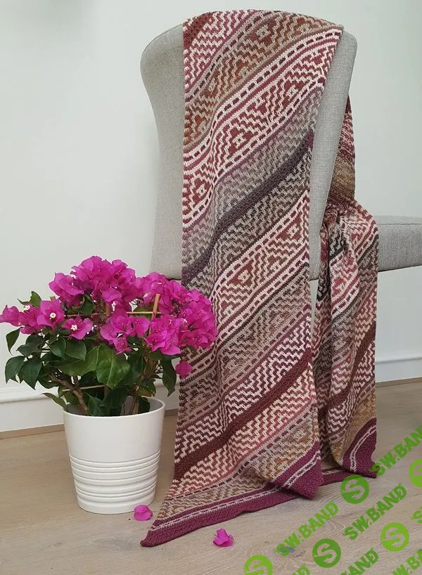 [Вязание] Мозаичный палантин Embrace the Chill [Вяжи.ру] [Cheryl Faust]