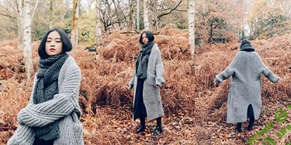 [Вязание] Пальто английской резинкой Thicket [Вяжи.ру] [Erik Knight]