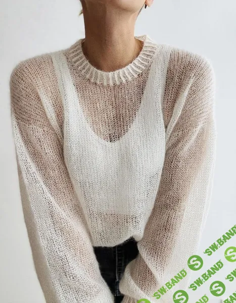 [Вязание] Паутинка вязаная спицами сверху вниз без швов Frederic Sweater [Вяжи.ру] [Johanna Gehrisch]