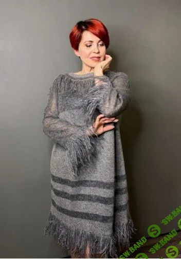 [Вязание] Платье с перьями [Олеся Данилюк]