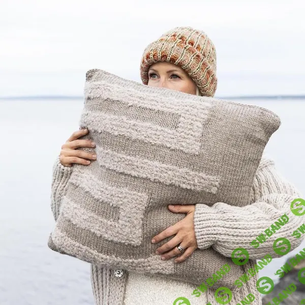 [Вязание] Подушка с геометрическим узором спицами Main Street [Вяжи.ру]