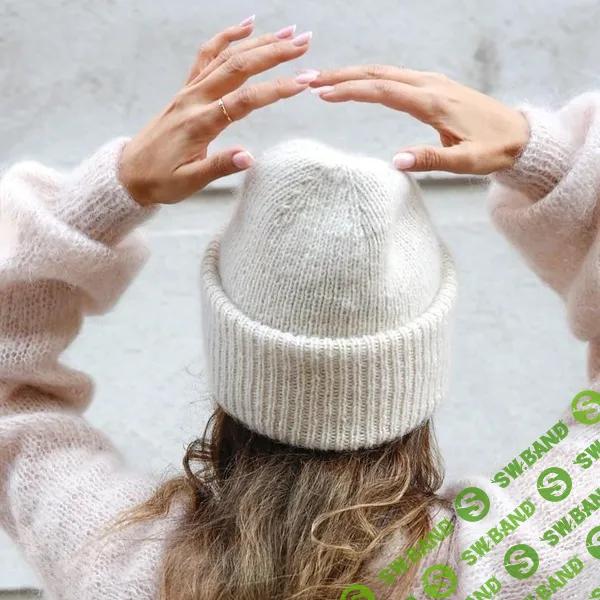 [Вязание] Простая шапка с трехслойным отворотом вязаная спицами резинкой Sky High [Вяжи.ру] [Leeni Hoimela Urban Knit]