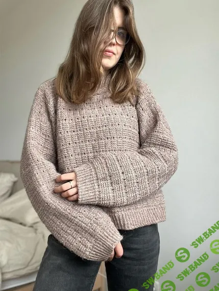 [Вязание] Пуловер фактурным узором спицами Judy [Вяжи.ру]