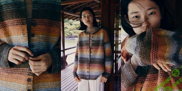 [Вязание] Пуловер и кардиган спицами Kansai многоцветным тканым узором [Вяжи.ру] [Марианна Исагер]