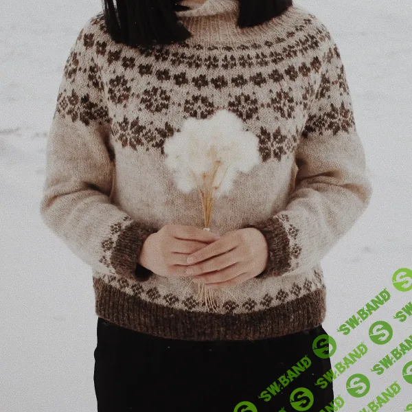 [Вязание] Пуловер лопапейса с жаккардом на круглой кокетке Hytte [Вяжи.ру] [Saskie&co]