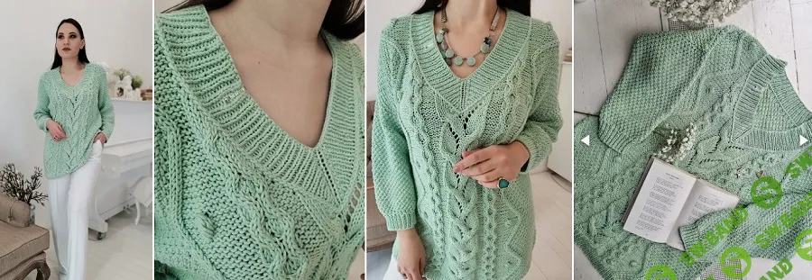 [Вязание] Пуловер "Мятная мечта" [Sviteroff] [Ирина Печеневская]